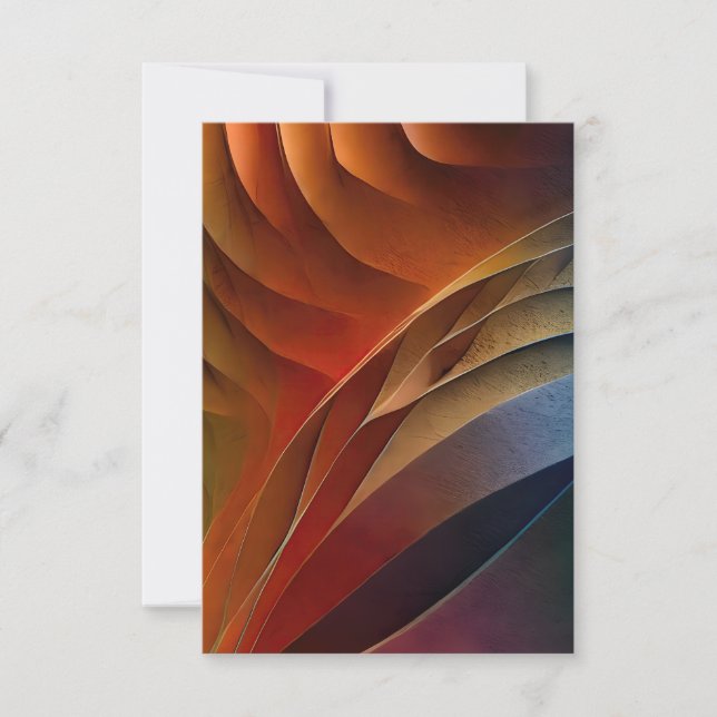 Earthy color dunes abstract invitation (Front)