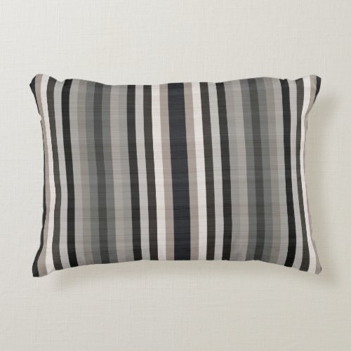 Earthy Color Stripes Accent Pillow