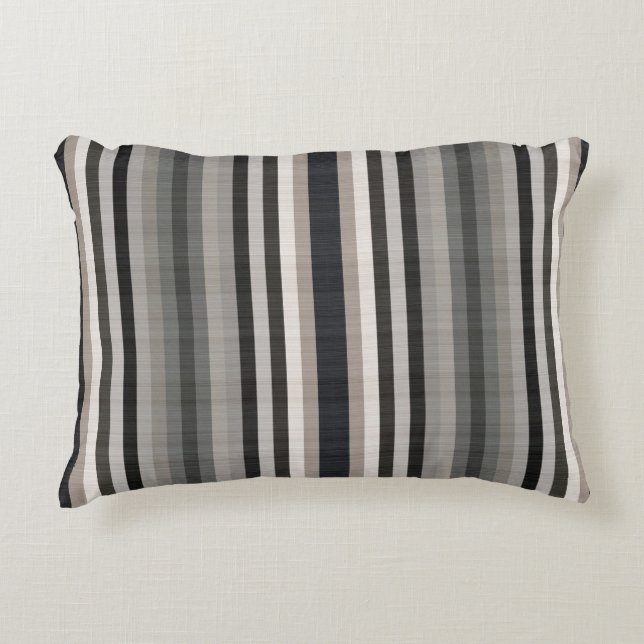 Earthy Color Stripes Accent Pillow (Front)