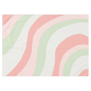 Earthy Color Wavy Stripe Minimalist Spring Summer  Tablecloth