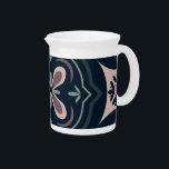 earthy colored floral geometric tiles beverage pitcher<br><div class="desc">earthy colored floral geometric tiling pattern</div>