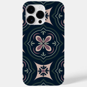 earthy colored floral geometric tiles Case-Mate iPhone 14 pro max case
