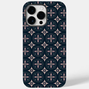 earthy colored floral geometric tiles Case-Mate iPhone 14 pro max case