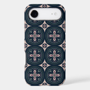 earthy colored floral geometric tiles iPhone 17 air case