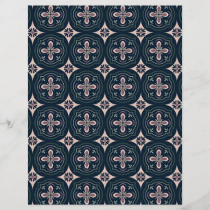 earthy colored floral geometric tiles flyer