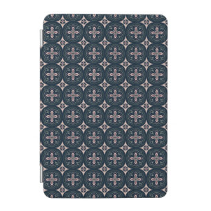 earthy colored floral geometric tiles iPad mini cover