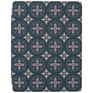 earthy colored floral geometric tiles iPad smart cover