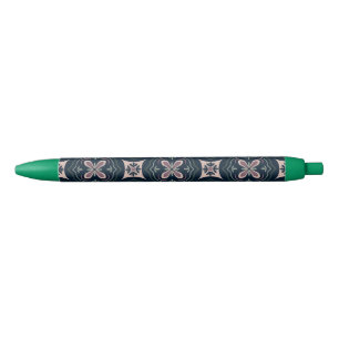 earthy colored floral geometric tiles pen