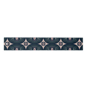 earthy colored floral geometric tiles ruler