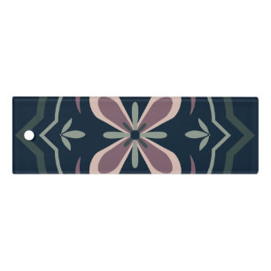 earthy colored floral geometric tiles ruler