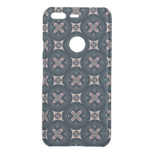 earthy colored floral geometric tiles uncommon google pixel case