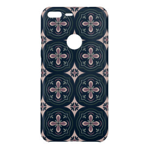 earthy colored floral geometric tiles uncommon google pixel XL case