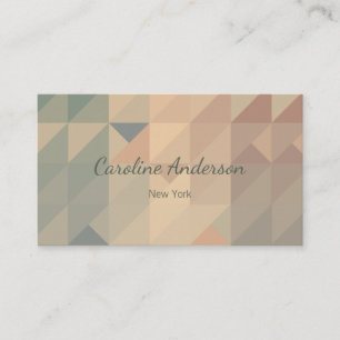 earthy colored shapes business card