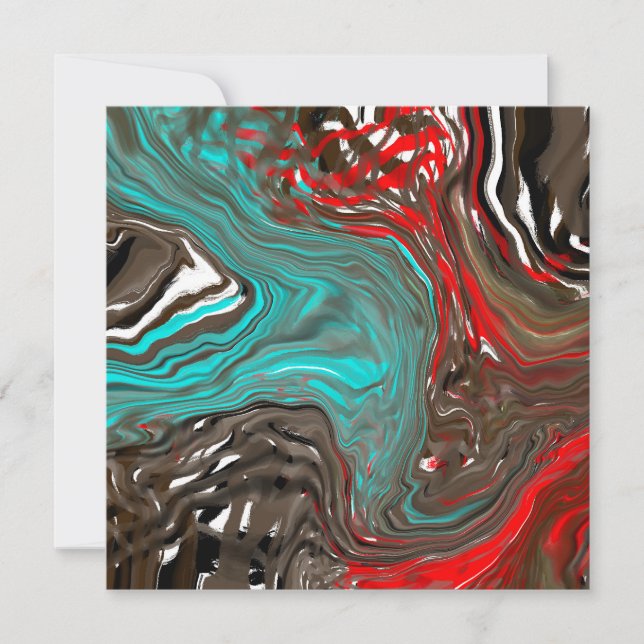 Earthy Colors Digital Art Thank You Card (Front)