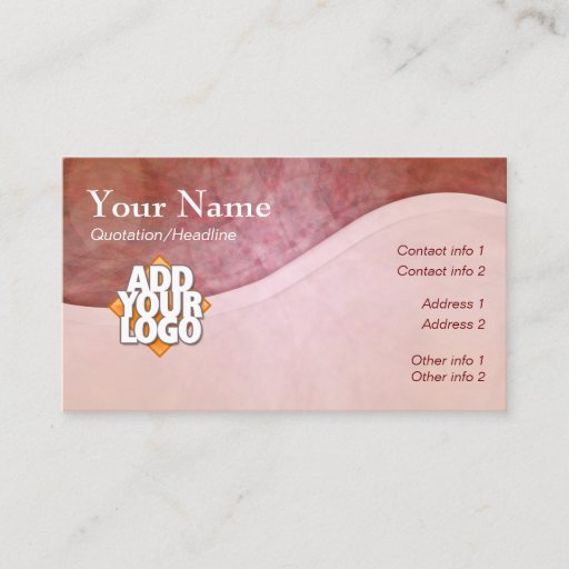 Customizable Earthy Curves Business Card