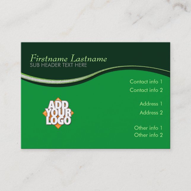 Earthy Curves Business Card (Front)