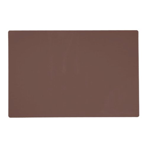 Earthy Dark Brown Solid Color Sepia 019_27_14 Placemat