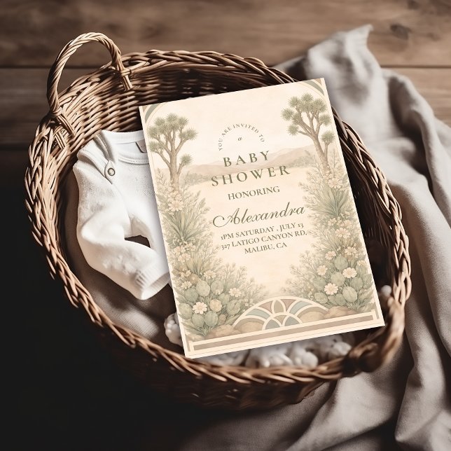 Earthy Desert Meadow Baby Shower Invitation (Creator Uploaded)