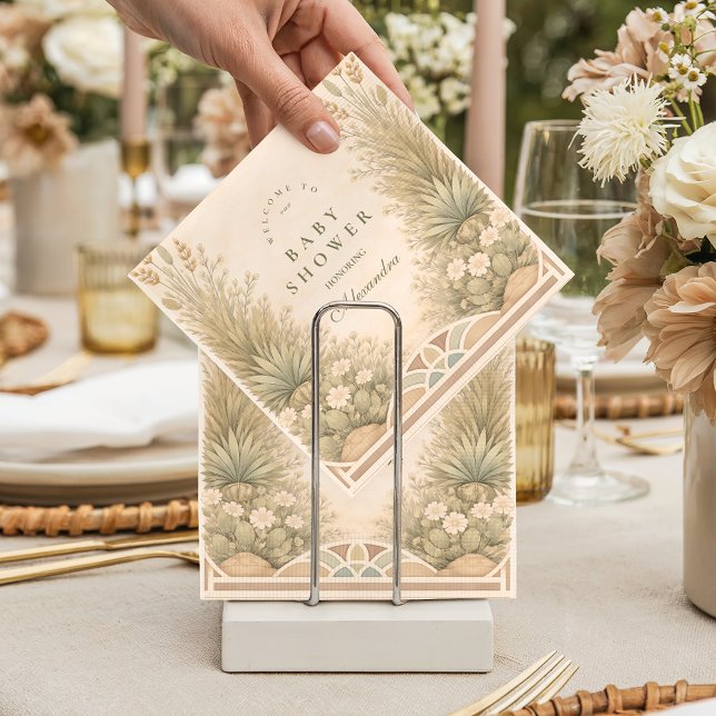 Earthy Desert Meadow Baby Shower Napkins (Creator Uploaded)