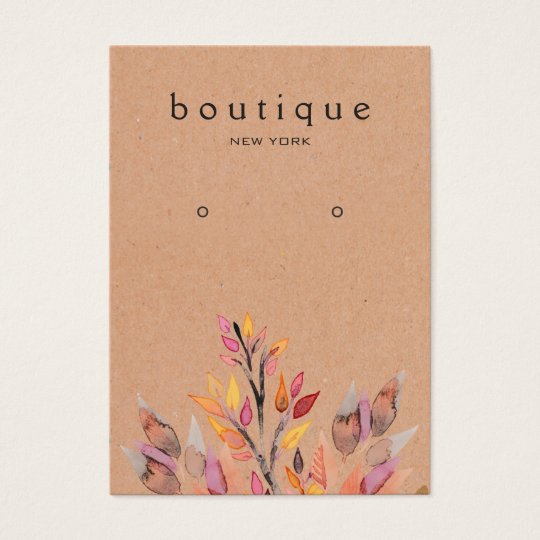 Earthy Earring Display Card Zazzle Earthy Earring Display Card