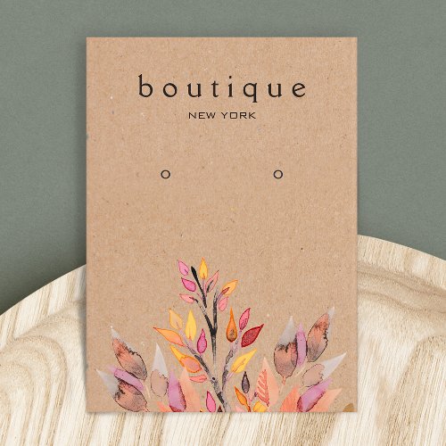 Earthy Earring Kraft Display Card