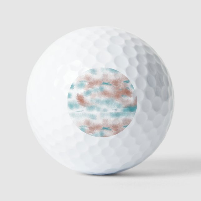 Earthy Earth Tone Clouds  Golf Balls (Front)