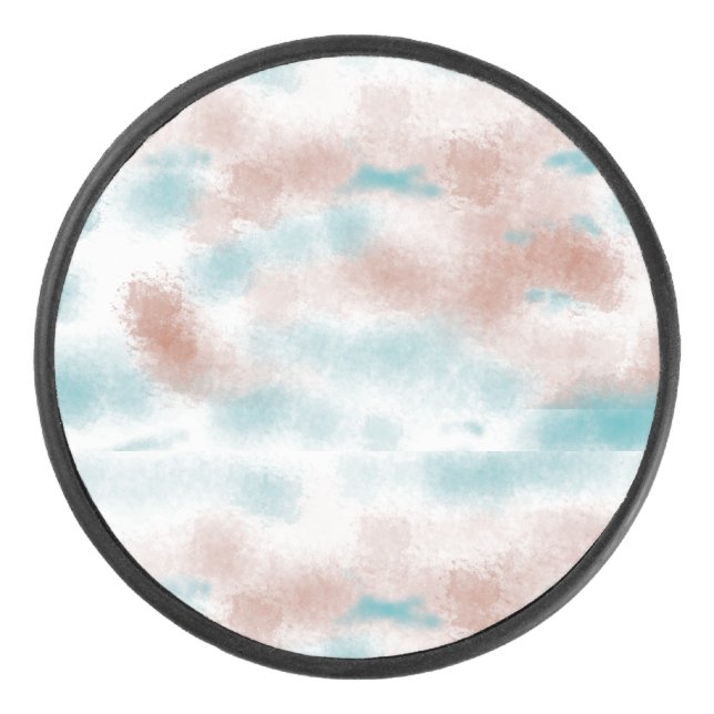 Earthy Earth Tone Clouds  Hockey Puck (Front)