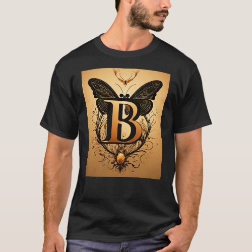  Earthy Elegance Butterflies Dance on Ban Block  T_Shirt