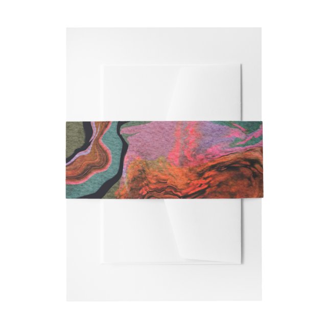 Earthy Elegance  Invitation Belly Band (Front Example)