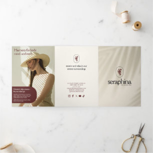 Earthy Elegance Logo Beauty, Spa Ivory Brochure