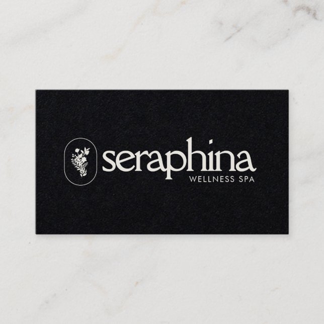 Earthy Elegance Logo Beauty, Wellness, Spa Rust Business Card (Front)