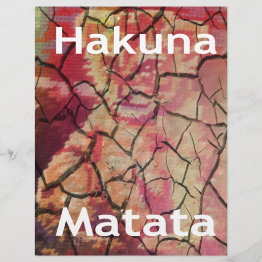 Earthy Elegant Lion: Hakuna Matata Textured Design (Front)