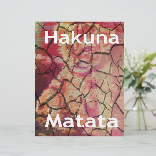 Earthy Elegant Lion: Hakuna Matata Textured Design (Standing Front)
