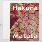 Earthy Elegant Lion: Hakuna Matata Textured Design (Front/Back)