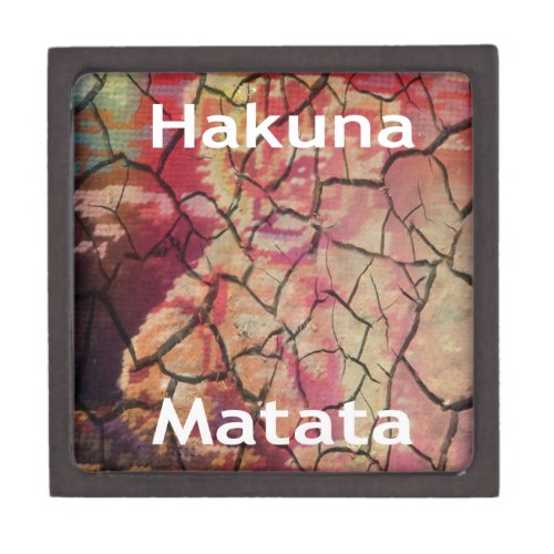 Earthy Elegant Lion Hakuna Matata Textured Design Gift Box