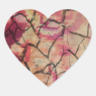 Earthy Elegant Lion: Hakuna Matata Textured Design Heart Sticker
