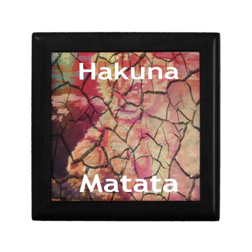 Earthy Elegant Lion Hakuna Matata Textured Design Jewelry Box