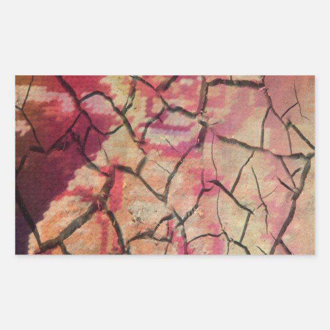 Earthy Elegant Lion: Hakuna Matata Textured Design Rectangular Sticker (Front)