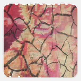 Earthy Elegant Lion: Hakuna Matata Textured Design Square Sticker