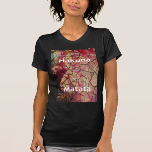 Earthy Elegant Lion: Hakuna Matata Textured Design T-Shirt