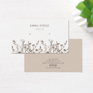 Earthy Floral • Earring Hoops Display Card  