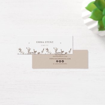 Earthy Floral • Earring Hoops Studs Display Card by riverme at Zazzle