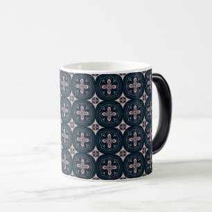 Earthy Floral Geometric Tiles Color Morph Mug