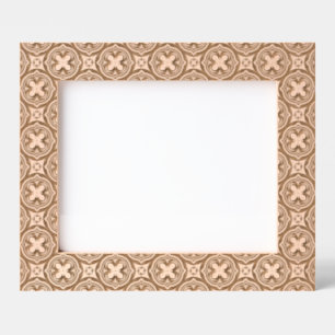 Earthy Floral Geometric Tiles Engraved Frames
