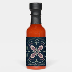 Earthy Floral Geometric Tiles Hot Sauces