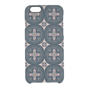 Earthy Floral Geometric Tiles Clear iPhone 6/6S Case