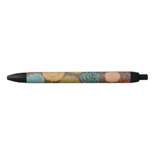 Earthy Floral Mosaic Pattern Pen