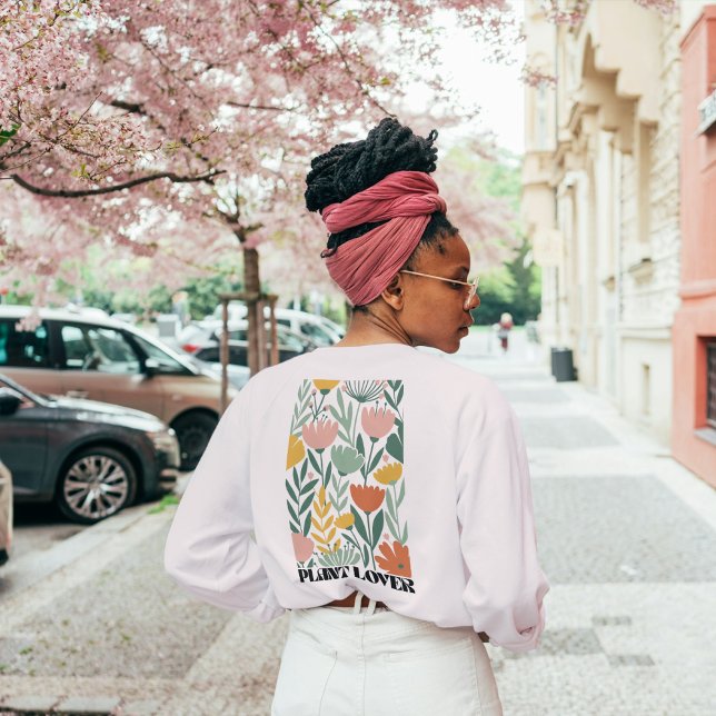 Earthy Floral Pattern—Terracotta, Sage & Dusty Pin Sweatshirt (Creator Uploaded)