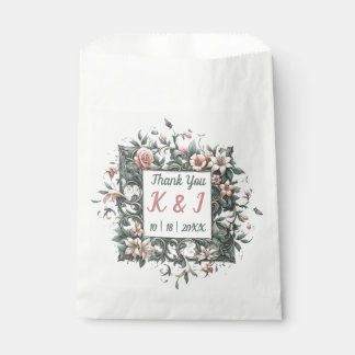 Earthy Floral Vine Favor Bag