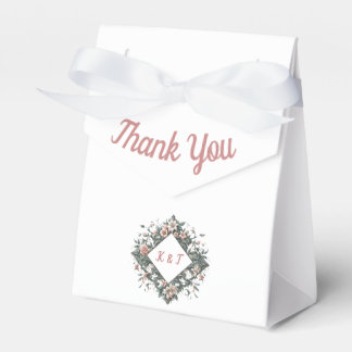 Earthy Floral Vine Favor Boxes